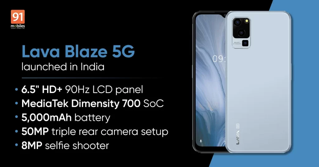 Lava Blaze 5G price and features