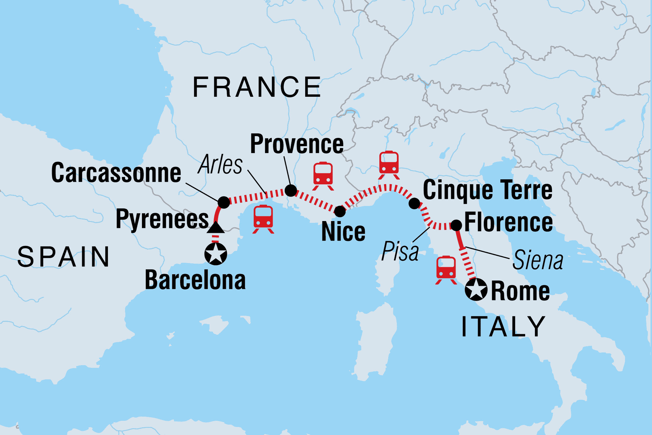 France to Italy